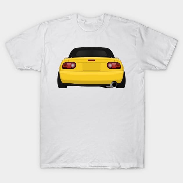 Miata rear Yellow T-Shirt by VENZ0LIC